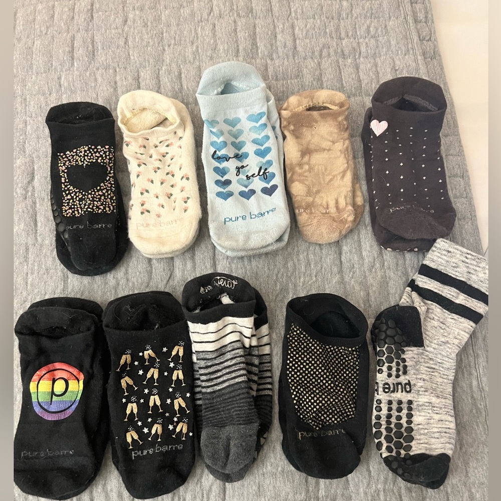 10 Pairs Pure Barre/Tavi Noir Sticky Socks